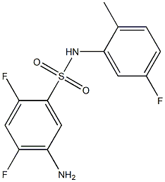 5-amino-2,4-difluoro-N-(5-fluoro-2-methylphenyl)benzene-1-sulfonamide 结构式