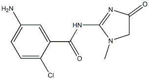 5-amino-2-chloro-N-(1-methyl-4-oxo-4,5-dihydro-1H-imidazol-2-yl)benzamide 结构式