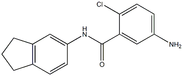 5-amino-2-chloro-N-(2,3-dihydro-1H-inden-5-yl)benzamide 结构式