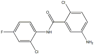 5-amino-2-chloro-N-(2-chloro-4-fluorophenyl)benzamide 结构式