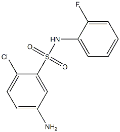 5-amino-2-chloro-N-(2-fluorophenyl)benzene-1-sulfonamide 结构式