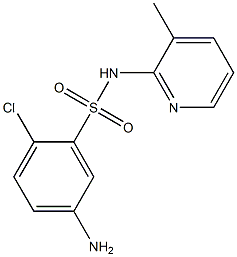 5-amino-2-chloro-N-(3-methylpyridin-2-yl)benzene-1-sulfonamide 结构式