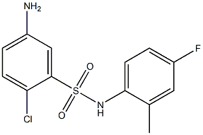 5-amino-2-chloro-N-(4-fluoro-2-methylphenyl)benzene-1-sulfonamide 结构式