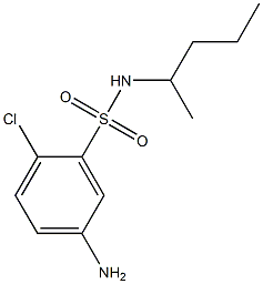 5-amino-2-chloro-N-(pentan-2-yl)benzene-1-sulfonamide 结构式