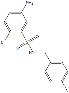 5-amino-2-chloro-N-[(4-methylphenyl)methyl]benzene-1-sulfonamide 结构式