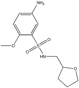 5-amino-2-methoxy-N-(oxolan-2-ylmethyl)benzene-1-sulfonamide 结构式