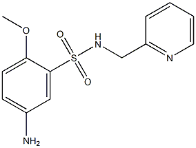 5-amino-2-methoxy-N-(pyridin-2-ylmethyl)benzene-1-sulfonamide 结构式