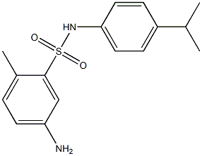 5-amino-2-methyl-N-[4-(propan-2-yl)phenyl]benzene-1-sulfonamide 结构式