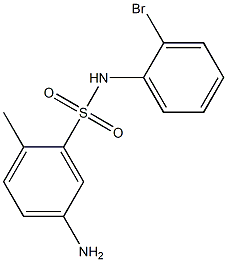 5-amino-N-(2-bromophenyl)-2-methylbenzene-1-sulfonamide 结构式