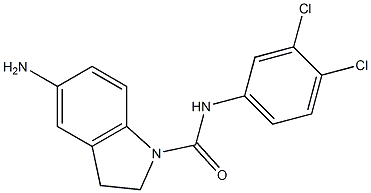 5-amino-N-(3,4-dichlorophenyl)-2,3-dihydro-1H-indole-1-carboxamide 结构式