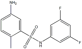 5-amino-N-(3,5-difluorophenyl)-2-methylbenzene-1-sulfonamide 结构式