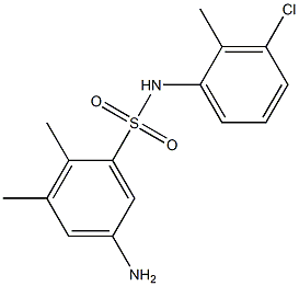 5-amino-N-(3-chloro-2-methylphenyl)-2,3-dimethylbenzene-1-sulfonamide 结构式