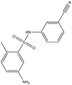5-amino-N-(3-cyanophenyl)-2-methylbenzene-1-sulfonamide 结构式