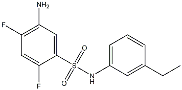 5-amino-N-(3-ethylphenyl)-2,4-difluorobenzene-1-sulfonamide 结构式