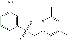 5-amino-N-(4,6-dimethylpyrimidin-2-yl)-2-methylbenzene-1-sulfonamide 结构式