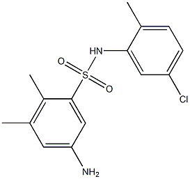 5-amino-N-(5-chloro-2-methylphenyl)-2,3-dimethylbenzene-1-sulfonamide 结构式