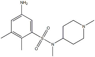 5-amino-N,2,3-trimethyl-N-(1-methylpiperidin-4-yl)benzene-1-sulfonamide 结构式