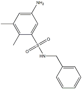 5-amino-N-benzyl-2,3-dimethylbenzene-1-sulfonamide 结构式