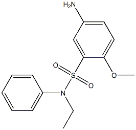 5-amino-N-ethyl-2-methoxy-N-phenylbenzene-1-sulfonamide 结构式