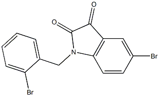 5-bromo-1-[(2-bromophenyl)methyl]-2,3-dihydro-1H-indole-2,3-dione 结构式