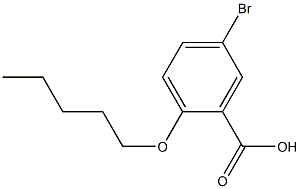 5-bromo-2-(pentyloxy)benzoic acid 结构式