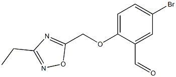 5-bromo-2-[(3-ethyl-1,2,4-oxadiazol-5-yl)methoxy]benzaldehyde 结构式