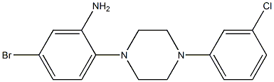 5-bromo-2-[4-(3-chlorophenyl)piperazin-1-yl]aniline 结构式