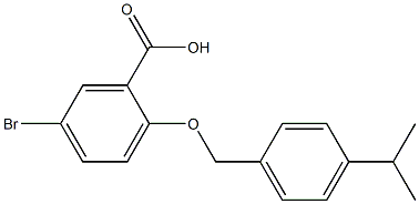 5-bromo-2-{[4-(propan-2-yl)phenyl]methoxy}benzoic acid 结构式