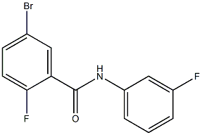 5-bromo-2-fluoro-N-(3-fluorophenyl)benzamide 结构式