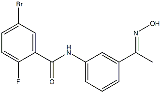 5-bromo-2-fluoro-N-{3-[1-(hydroxyimino)ethyl]phenyl}benzamide 结构式