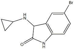 5-bromo-3-(cyclopropylamino)-1,3-dihydro-2H-indol-2-one 结构式