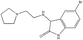 5-bromo-3-{[2-(pyrrolidin-1-yl)ethyl]amino}-2,3-dihydro-1H-indol-2-one 结构式