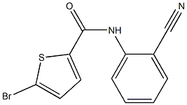 5-bromo-N-(2-cyanophenyl)thiophene-2-carboxamide 结构式