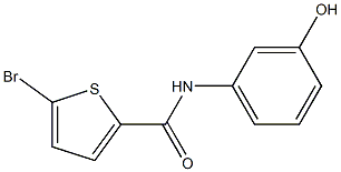 5-bromo-N-(3-hydroxyphenyl)thiophene-2-carboxamide 结构式