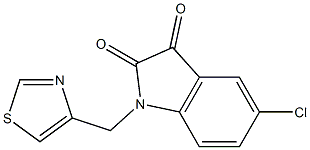 5-chloro-1-(1,3-thiazol-4-ylmethyl)-2,3-dihydro-1H-indole-2,3-dione 结构式