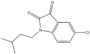 5-chloro-1-(3-methylbutyl)-2,3-dihydro-1H-indole-2,3-dione 结构式