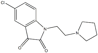5-chloro-1-[2-(pyrrolidin-1-yl)ethyl]-2,3-dihydro-1H-indole-2,3-dione 结构式