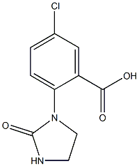 5-chloro-2-(2-oxoimidazolidin-1-yl)benzoic acid 结构式