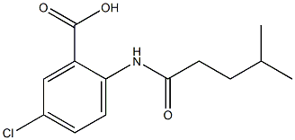 5-chloro-2-(4-methylpentanamido)benzoic acid 结构式