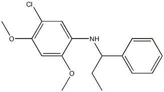 5-chloro-2,4-dimethoxy-N-(1-phenylpropyl)aniline 结构式