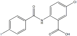 5-chloro-2-[(4-iodobenzene)amido]benzoic acid 结构式