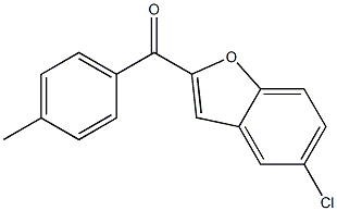 5-chloro-2-[(4-methylphenyl)carbonyl]-1-benzofuran 结构式