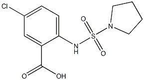 5-chloro-2-[(pyrrolidine-1-sulfonyl)amino]benzoic acid 结构式