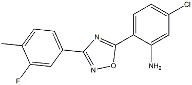 5-chloro-2-[3-(3-fluoro-4-methylphenyl)-1,2,4-oxadiazol-5-yl]aniline 结构式