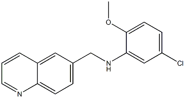 5-chloro-2-methoxy-N-(quinolin-6-ylmethyl)aniline 结构式