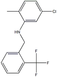 5-chloro-2-methyl-N-{[2-(trifluoromethyl)phenyl]methyl}aniline 结构式