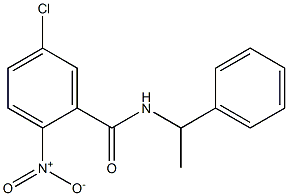 5-chloro-2-nitro-N-(1-phenylethyl)benzamide 结构式