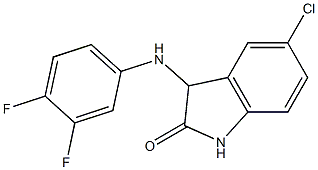 5-chloro-3-[(3,4-difluorophenyl)amino]-2,3-dihydro-1H-indol-2-one 结构式