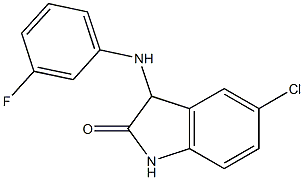 5-chloro-3-[(3-fluorophenyl)amino]-2,3-dihydro-1H-indol-2-one 结构式