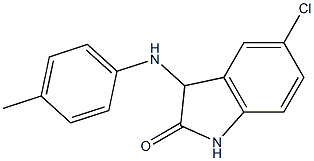 5-chloro-3-[(4-methylphenyl)amino]-2,3-dihydro-1H-indol-2-one 结构式